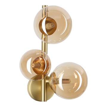 Ideal Lux - LED väggbelysning PERLAGE 3xG9/3W/230V guld/rökig