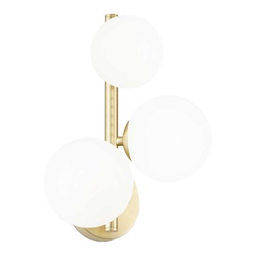 Ideal Lux - LED väggbelysning PERLAGE 3xG9/3W/230V guld/vit