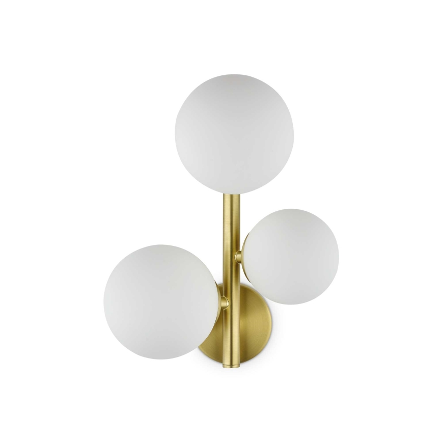 Ideal Lux - LED väggbelysning PERLAGE 3xG9/3W/230V guld/vit