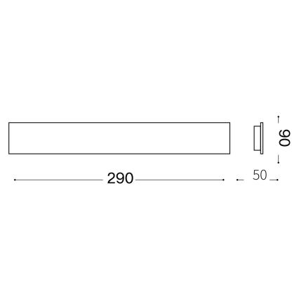 Ideal Lux - LED väggbelysning ZIG ZAG LED/12,5W/230V 29 cm CRI 90 svart
