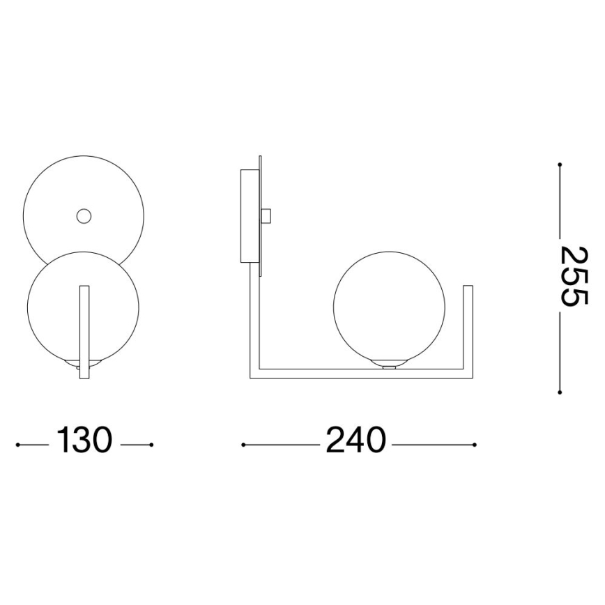 Ideal Lux - LED vägglampa BIRDS 1xG9/3W/230V svart/guld