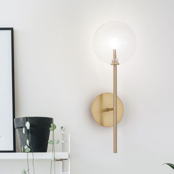 Ideal Lux - LED vägglampa EQUINOXE 1xG4/2W/230V mässing/genomskinlig