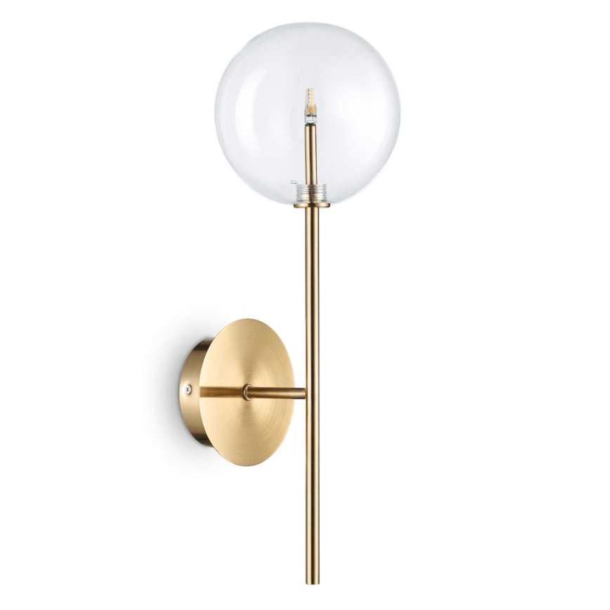 Ideal Lux - LED vägglampa EQUINOXE 1xG4/2W/230V mässing/genomskinlig