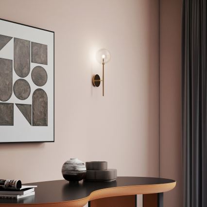 Ideal Lux - LED vägglampa EQUINOXE 1xG4/2W/230V mässing/genomskinlig