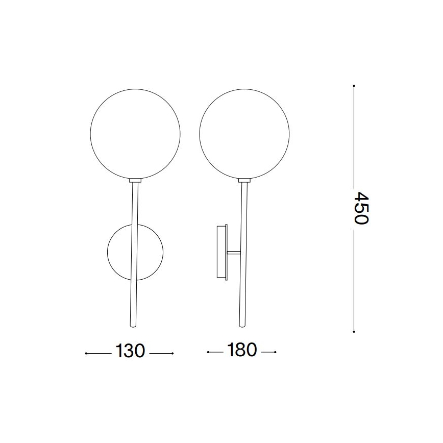 Ideal Lux - LED vägglampa EQUINOXE 1xG4/2W/230V mässing/rökig