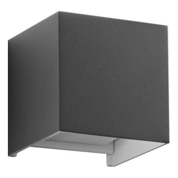 Ideal Lux - LED vägglampa för utomhusbruk ATOM LED/12W/230V CRI 90 IP54 antracit