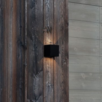 Ideal Lux - LED vägglampa för utomhusbruk ATOM LED/12W/230V CRI 90 IP54 svart