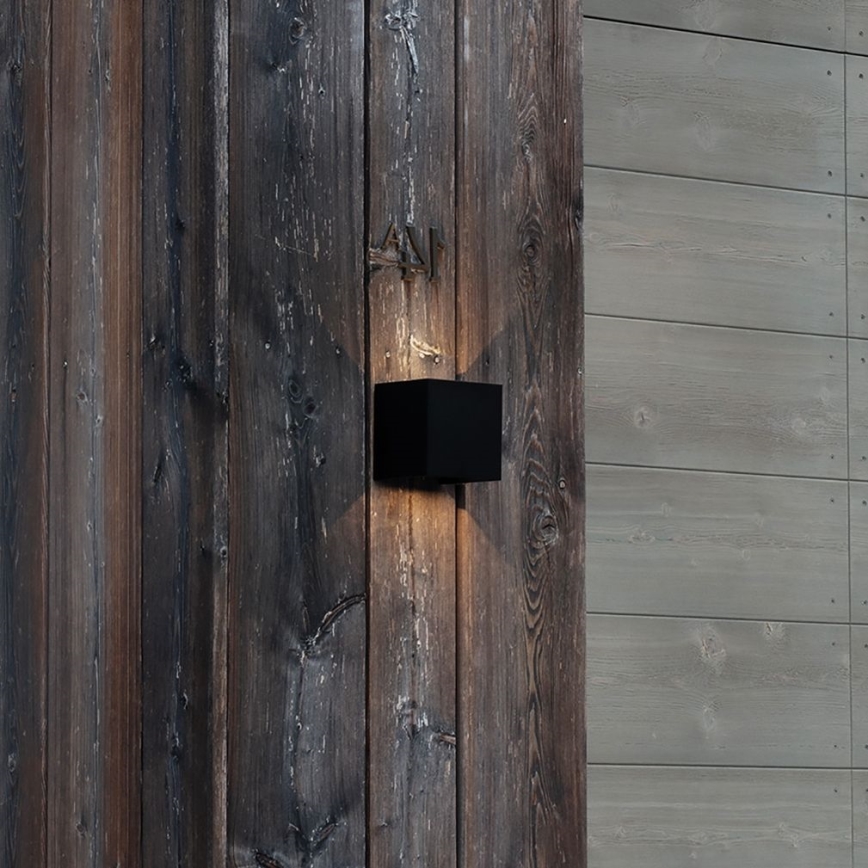 Ideal Lux - LED vägglampa för utomhusbruk ATOM LED/12W/230V CRI 90 IP54 svart