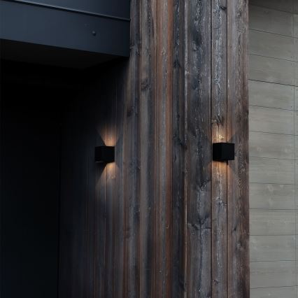 Ideal Lux - LED vägglampa för utomhusbruk ATOM LED/12W/230V CRI 90 IP54 svart