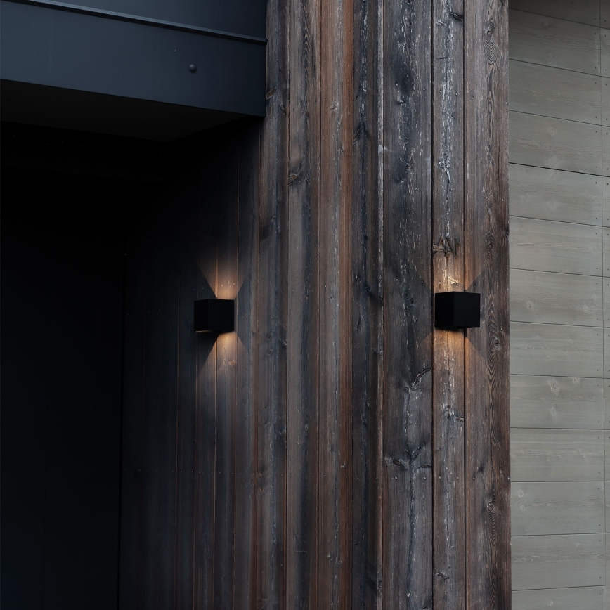 Ideal Lux - LED vägglampa för utomhusbruk ATOM LED/12W/230V CRI 90 IP54 svart