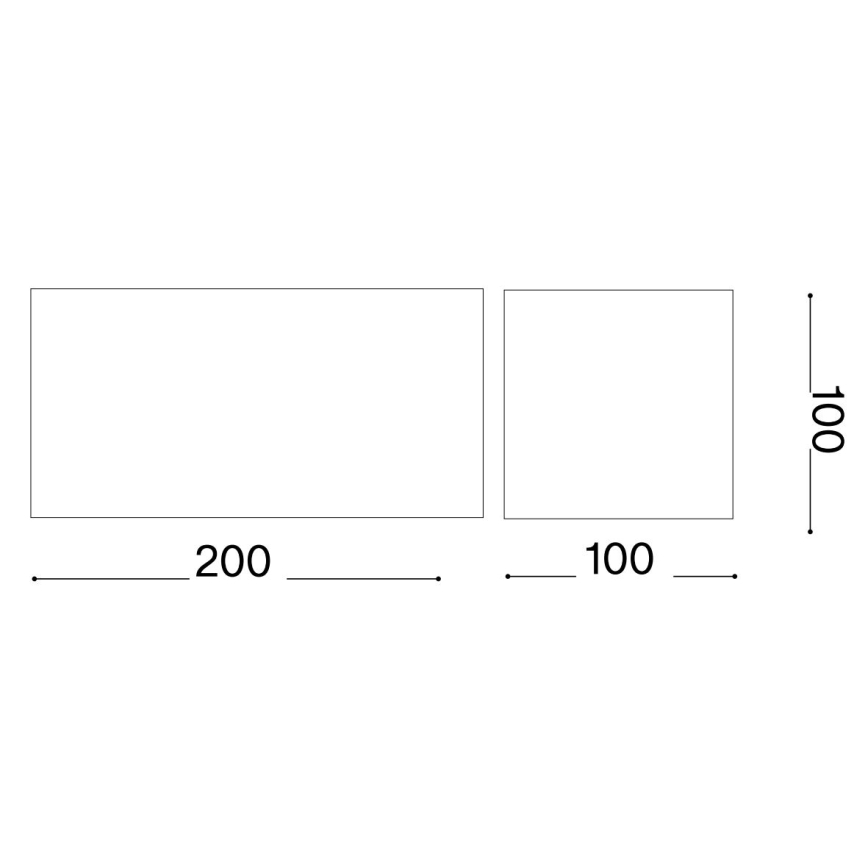 Ideal Lux - LED vägglampa för utomhusbruk ATOM LED/25W/230V CRI 90 IP54 brun