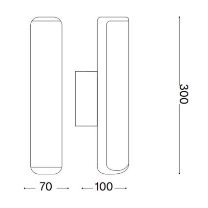 Ideal Lux - LED vägglampa för utomhusbruk ETERE LED/9,5W/230V 3000K CRI 90 IP44 brun