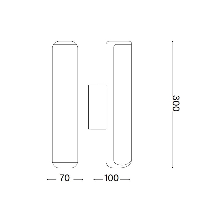 Ideal Lux - LED vägglampa för utomhusbruk ETERE LED/9,5W/230V 3000K CRI 90 IP44 brun