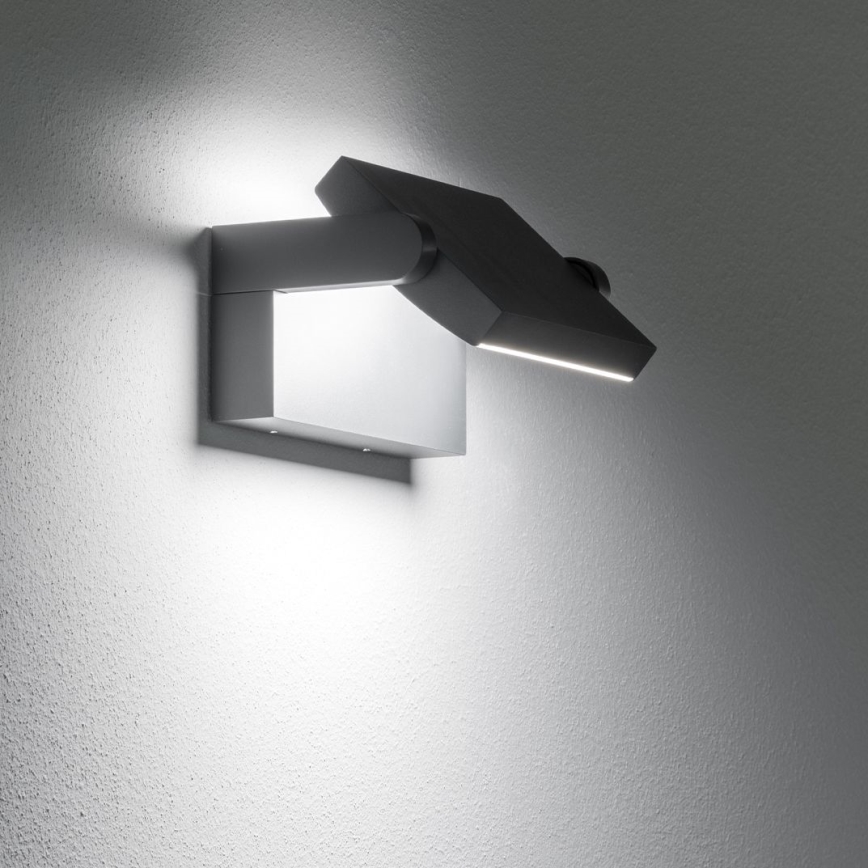 Ideal Lux - LED vägglampa för utomhusbruk SWIPE LED/21W/230V CRI 90 IP54 svart
