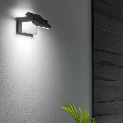 Ideal Lux - LED vägglampa för utomhusbruk SWIPE LED/21W/230V CRI 90 IP54 svart