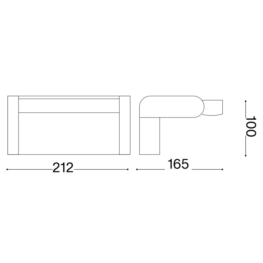 Ideal Lux - LED vägglampa för utomhusbruk SWIPE LED/21W/230V CRI 90 IP54 svart