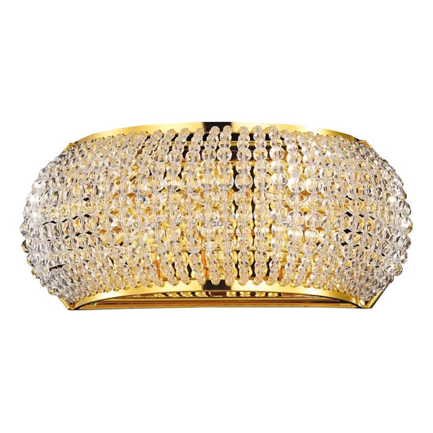 Ideal Lux - LED vägglampa i kristall PASHA 3xG9/3W/230V guld