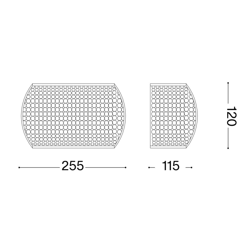 Ideal Lux - LED vägglampa i kristall PASHA 3xG9/3W/230V guld
