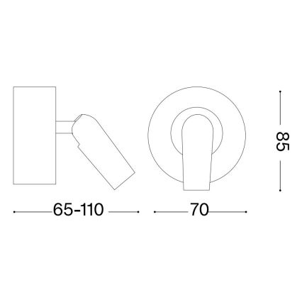 Ideal Lux - LED väggspotlight BEAN LED/3W/230V CRI 90 skinande krom