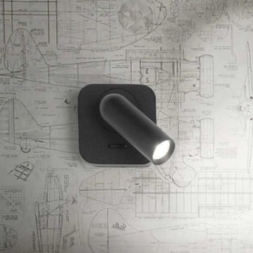 Ideal Lux - LED väggspotlight BEAN LED/3W/230V CRI 90 svart