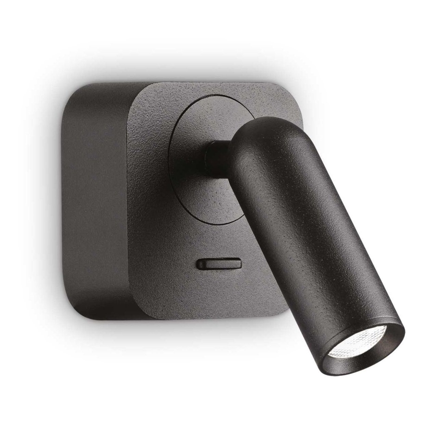 Ideal Lux - LED väggspotlight BEAN LED/3W/230V CRI 90 svart
