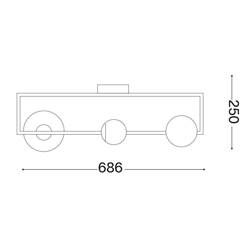 Ideal Lux - LED ytmonterad ljuskrona ANGOLO 3xG9/3W/230V mässing