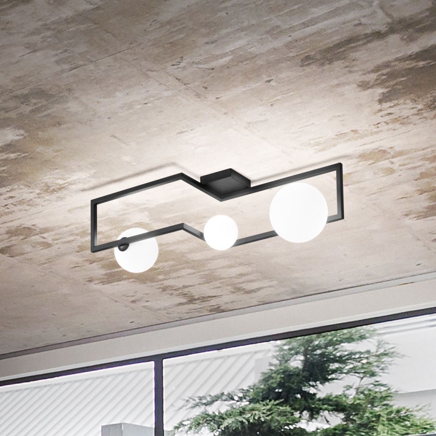 Ideal Lux - LED ytmonterad ljuskrona ANGOLO 3xG9/3W/230V svart