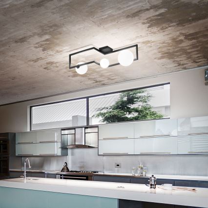Ideal Lux - LED ytmonterad ljuskrona ANGOLO 3xG9/3W/230V svart