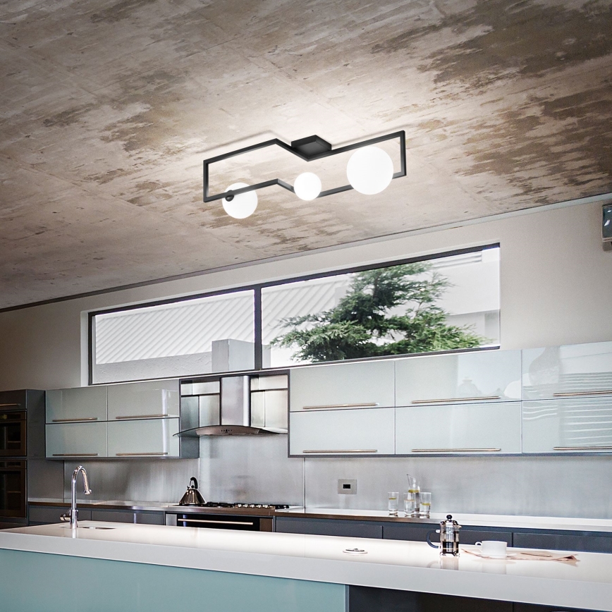 Ideal Lux - LED ytmonterad ljuskrona ANGOLO 3xG9/3W/230V svart