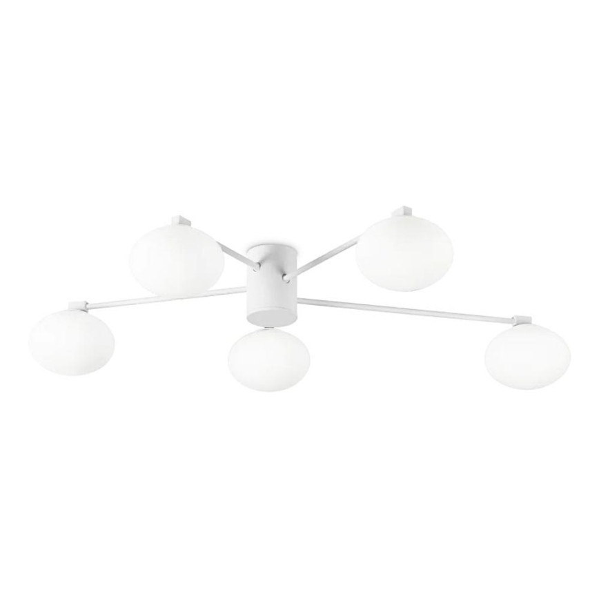 Ideal Lux - LED ytmonterad ljuskrona HERMES 5xG9/3W/230V diameter 90 cm vit