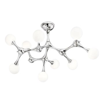 Ideal Lux - LED ytmonterad ljuskrona NODINO 9xG9/3W/230V skinande krom/vit