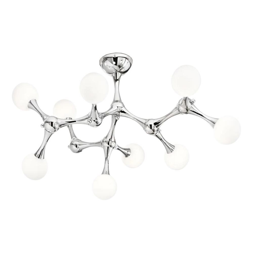 Ideal Lux - LED ytmonterad ljuskrona NODINO 9xG9/3W/230V skinande krom/vit