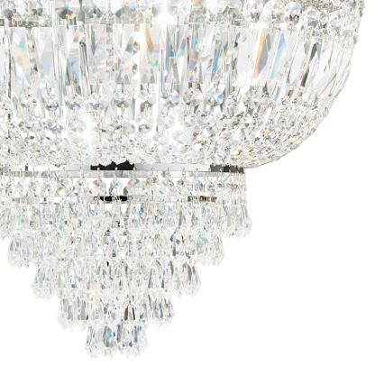 Ideal Lux - Ljuskrona i kristal med kedja DUBAI 10xE14/28W/230V diameter 52 cm skinande krom