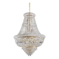 Ideal Lux - Ljuskrona i kristal med kedja DUBAI 24xE14/28W/230V diameter 80 cm guld