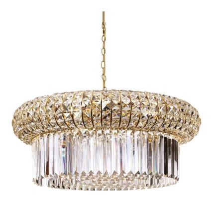 Ideal Lux - Ljuskrona i kristal med kedja NABUCCO 16xE14/40W/230V diameter 70 cm guld