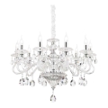 Ideal Lux - Ljuskrona i kristal med kedja NEGRESCO 10xE14/28W/230V diameter 85 cm genomskinlig