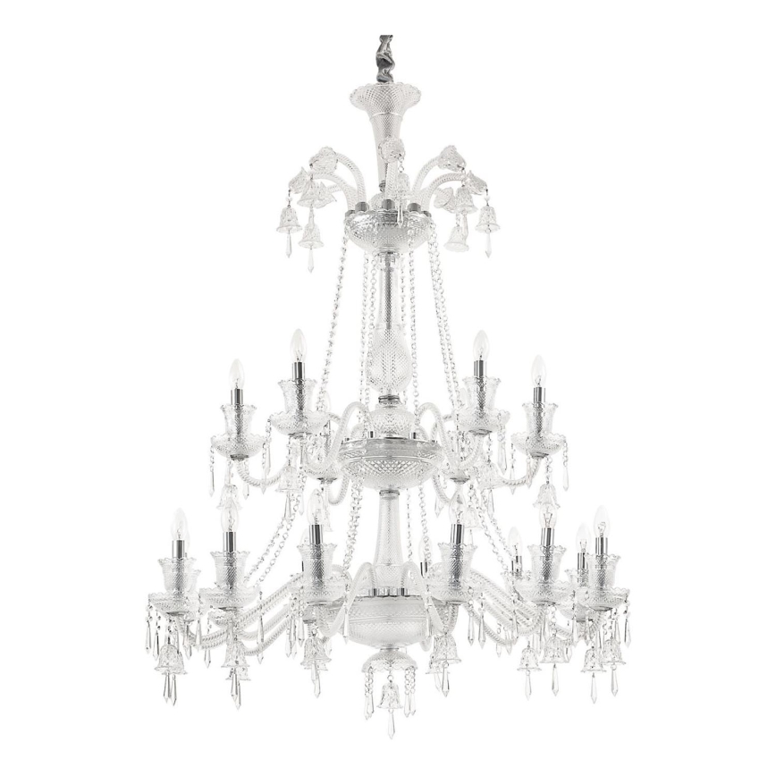 Ideal Lux - Ljuskrona i kristal med kedja REDENTORE 18xE14/40W/230V diameter 102 cm genomskinlig
