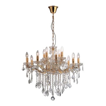 Ideal Lux - Ljuskrona med kedja 12xE14/40W/230V guld