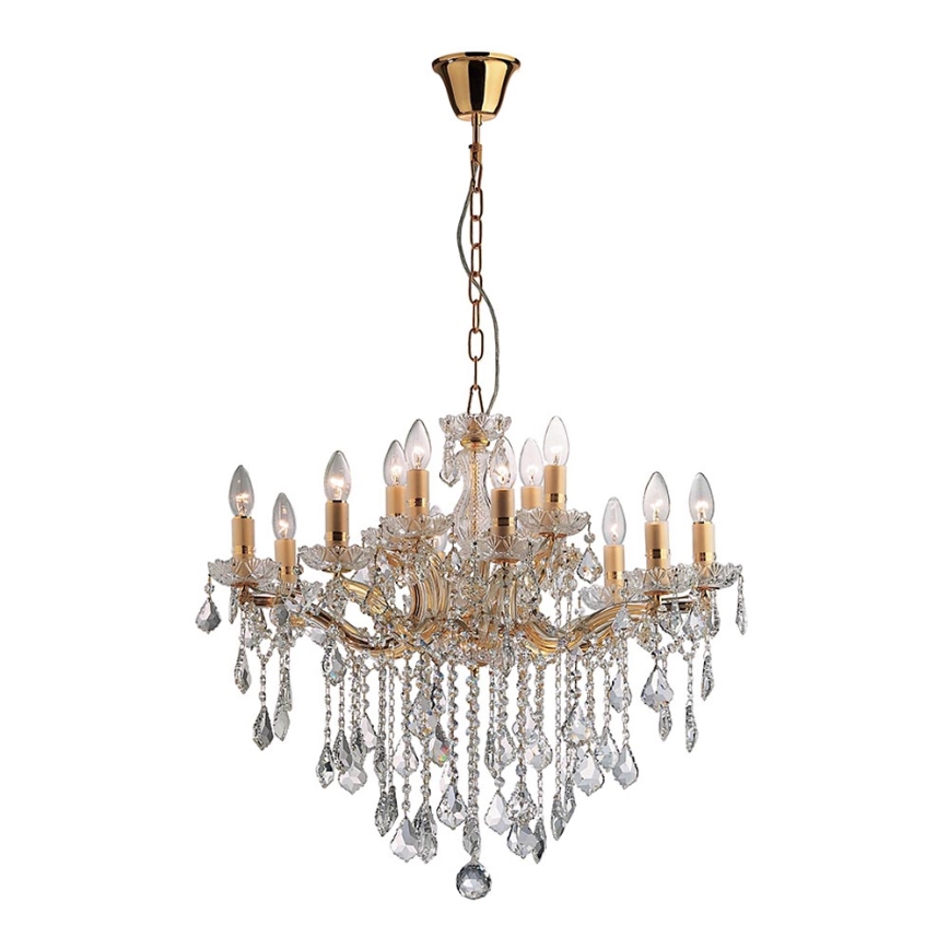 Ideal Lux - Ljuskrona med kedja 12xE14/40W/230V guld
