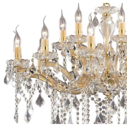 Ideal Lux - Ljuskrona med kedja 12xE14/40W/230V guld