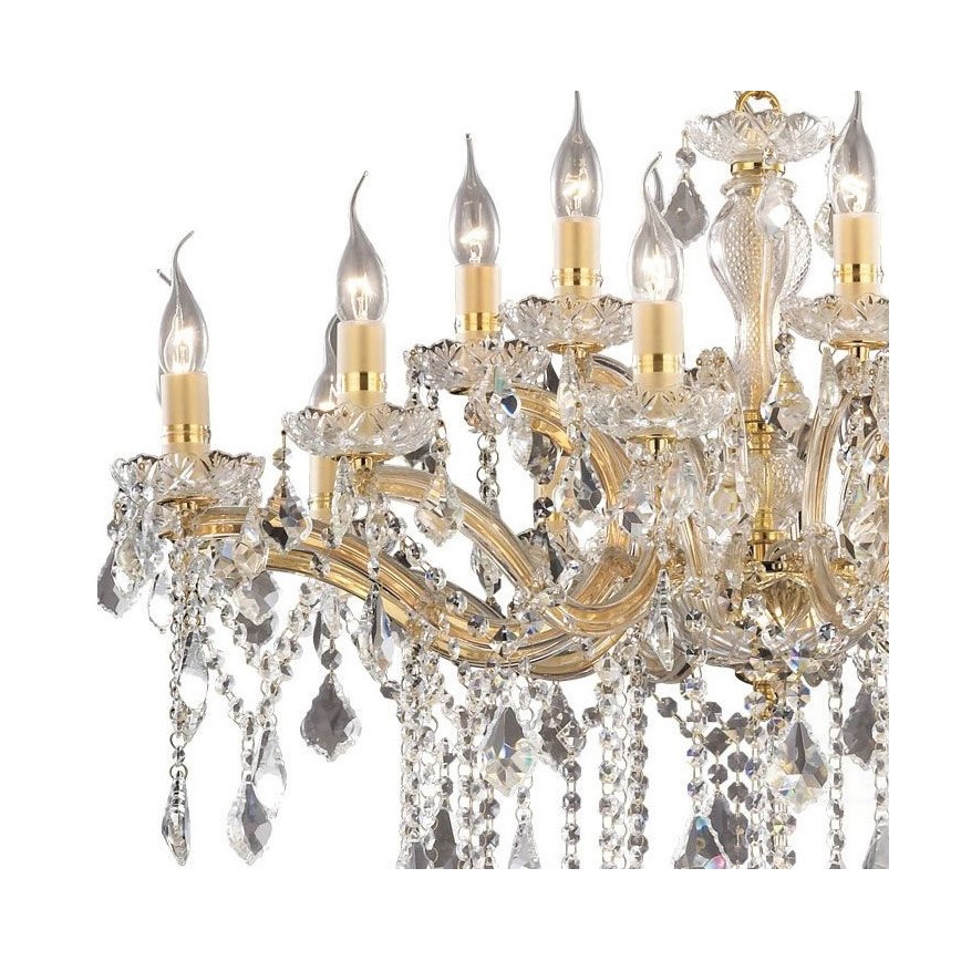 Ideal Lux - Ljuskrona med kedja 12xE14/40W/230V guld