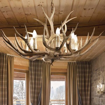 Ideal Lux – Ljuskrona med kedja CHALET 8×E14/40W/230V