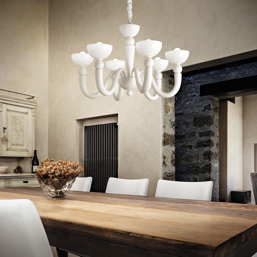 Ideal Lux - Ljuskrona med snöre BON BON 8xE14/40W/230V