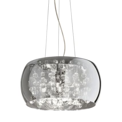 Ideal Lux - Ljuskrona med textilsladd AUDI 5xG9/40W/230V rökig
