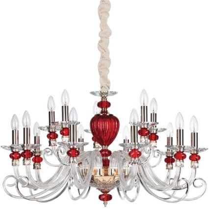 Ideal Lux - Ljuskrona med textilsladd BARONET 15xE14/40W/230V