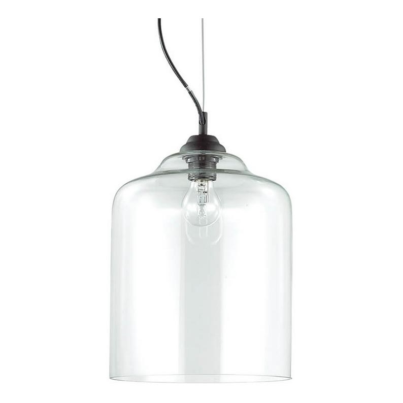 Ideal Lux - Ljuskrona med textilsladd BISTRO 1xE27/60W/230V diameter 24 cm genomskinlig