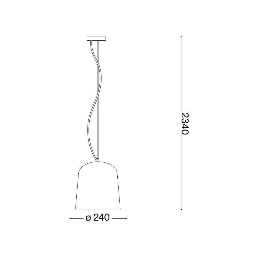 Ideal Lux - Ljuskrona med textilsladd BISTRO 1xE27/60W/230V diameter 24 cm genomskinlig