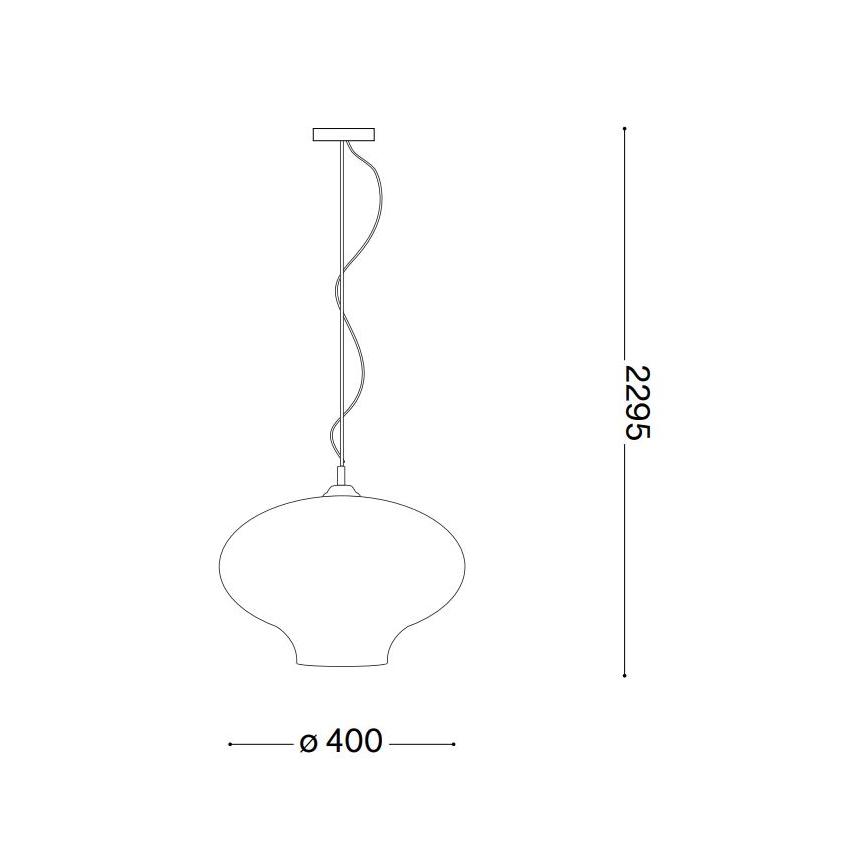 Ideal Lux - Ljuskrona med textilsladd BISTRO 1xE27/60W/230V diameter 40 cm genomskinlig