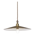 Ideal Lux - Ljuskrona med textilsladd CANTINA 1xE27/42W/230V diameter 35 cm brons