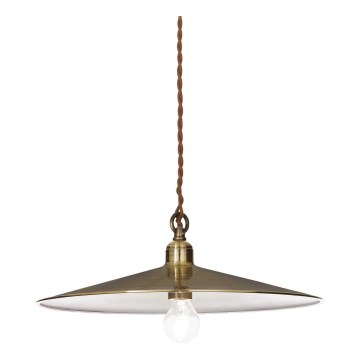 Ideal Lux - Ljuskrona med textilsladd CANTINA 1xE27/42W/230V diameter 35 cm brons